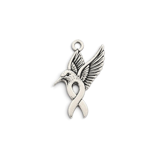 Hummingbird Awareness Ribbon Charm