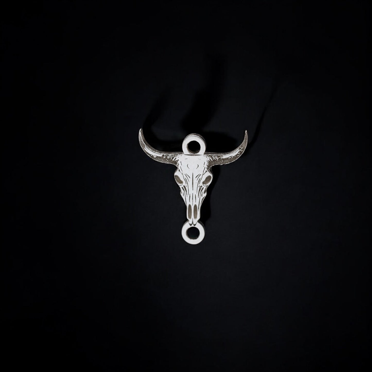 Longhorn Charm Findings & Embellishments for Soldering or DIY Jewelry Making - Dangle and Connector