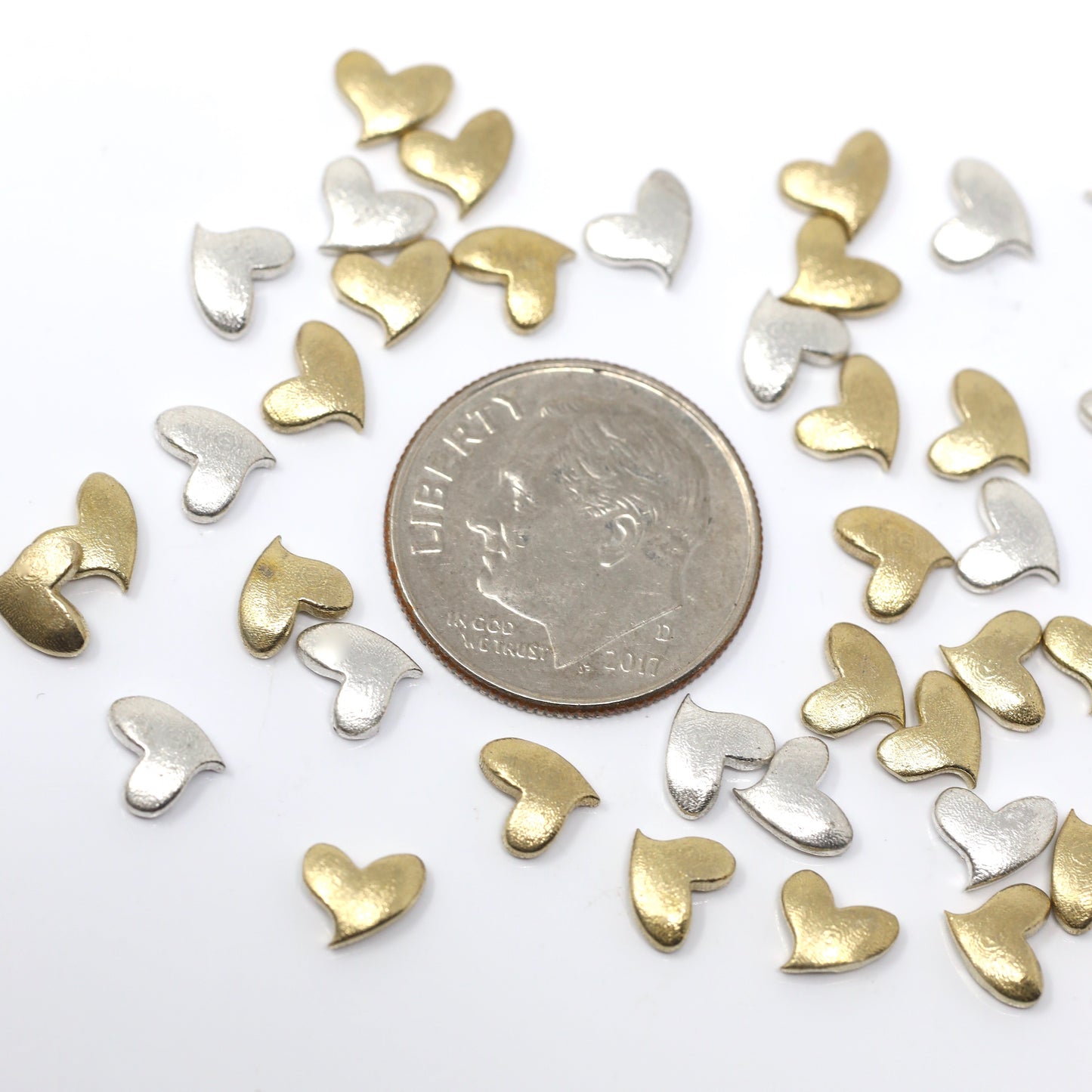 SALE Whimsy Heart Accent Charm Embellishments for Soldering or Jewelry Making