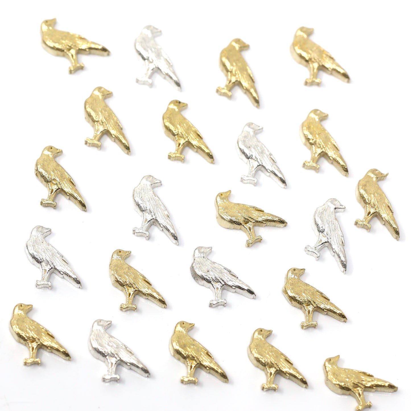 Raven Bird Accent Charm Embellishments for Soldering or Jewelry Making