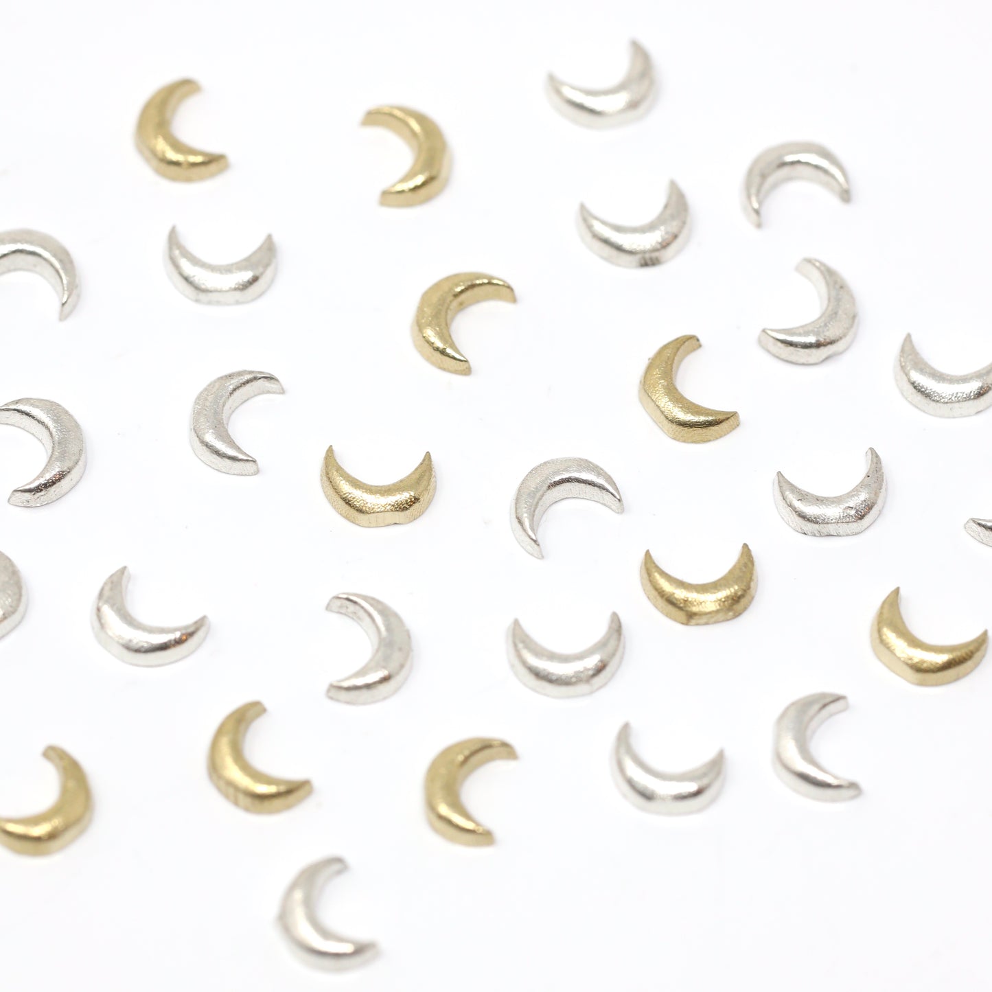 Tiny Crescent Moon Accent Charm Embellishments for Soldering or Jewelry Making