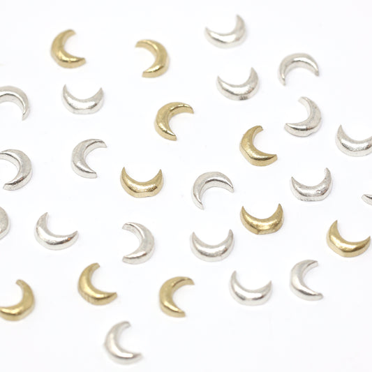 SALE Tiny Crescent Moon Accent Charm Embellishments for Soldering or Jewelry Making