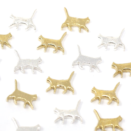 Walking Cat Accent Charm Embellishments for Soldering or Jewelry Making
