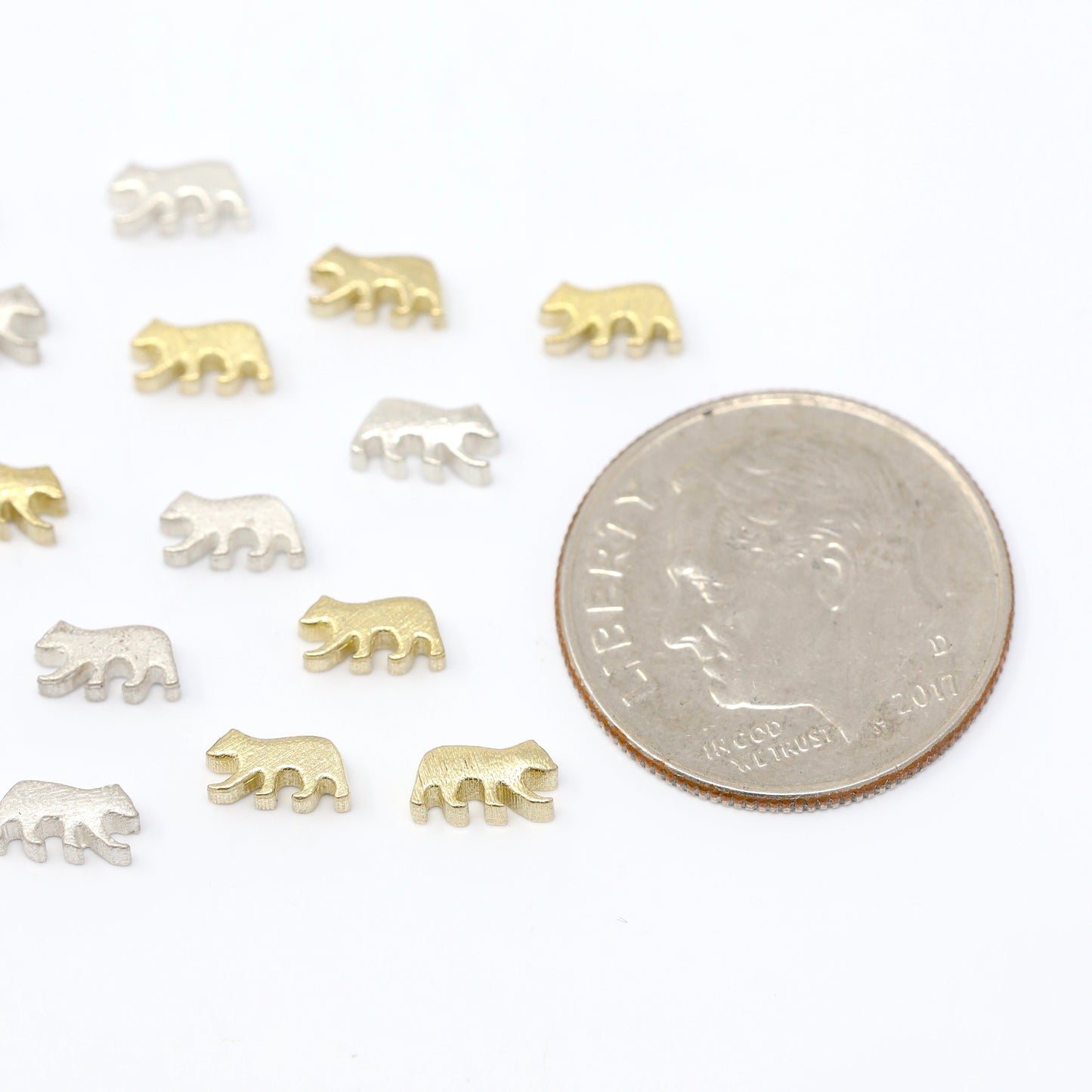 SALE Baby Bear Cub Accent Charm Embellishments for Soldering or Jewelry Making
