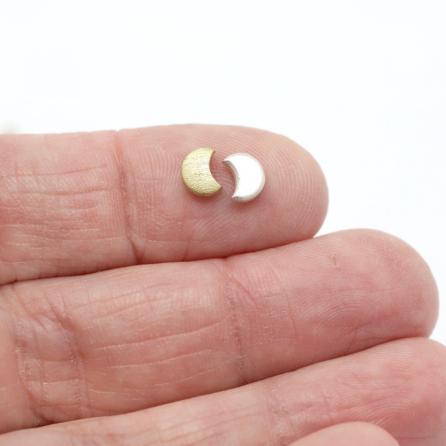 SALE Half Moon Accent Charm Embellishments for Soldering or Jewelry Making