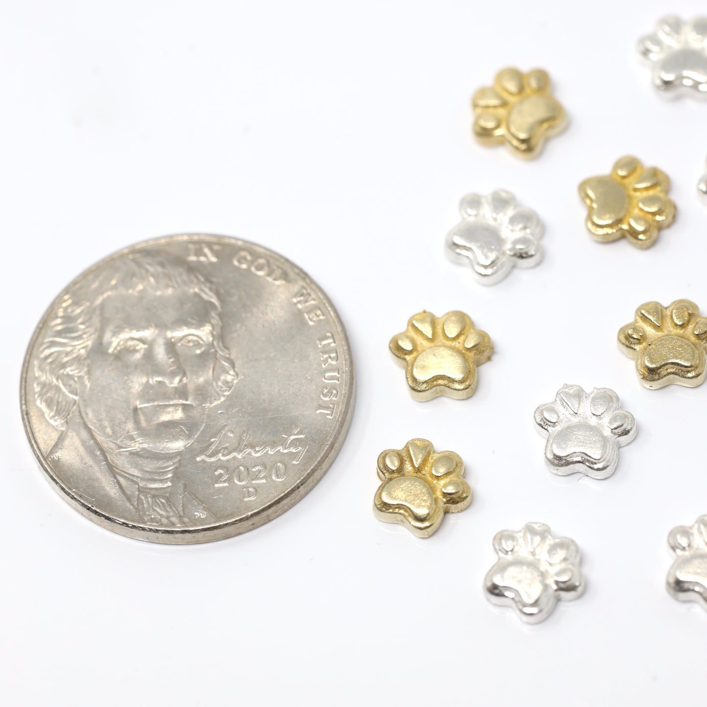 SALE Animal Paw Accent Charm Findings & Embellishments for Soldering DIY Jewelry Making