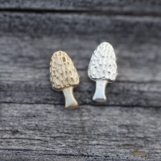 SALE Morel Mushroom Accent Charm Embellishments for Soldering or Jewelry Making