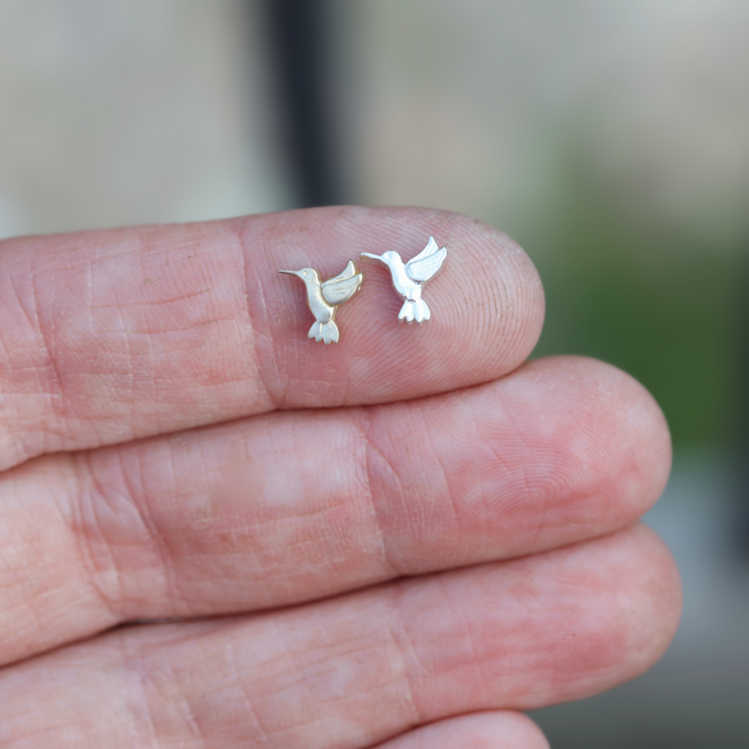 SALE Hummingbird in Motion Accent Charm Embellishments for Soldering or Jewelry Making