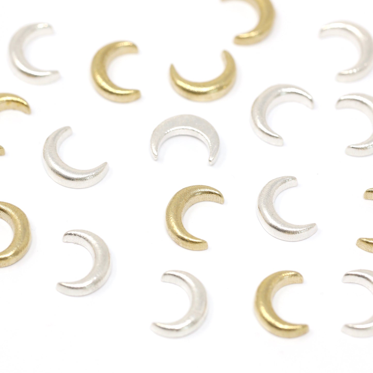 Big Crescent Moon Accent Charm Embellishments for Soldering or Jewelry Making