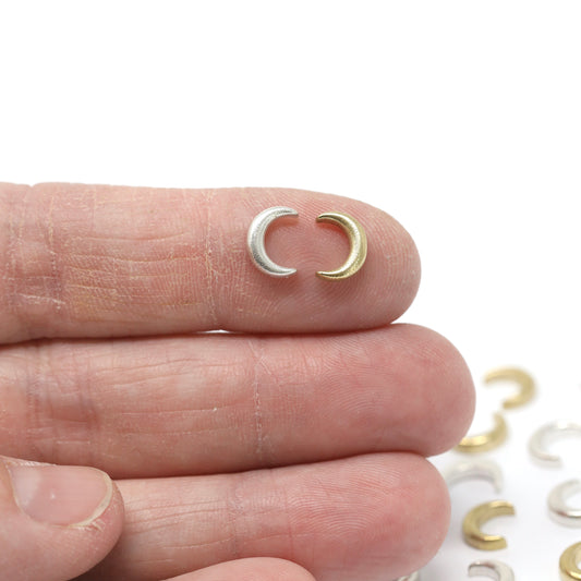SALE Big Crescent Moon Accent Charm Embellishments for Soldering DIY Jewelry Making