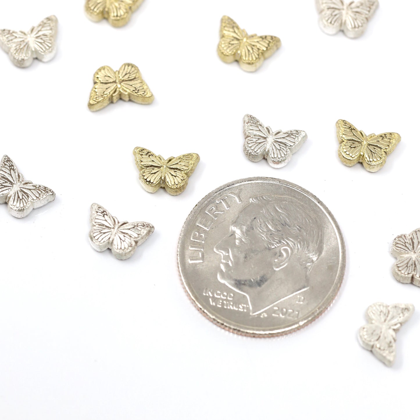 SALE Butterfly Accent Charm Embellishments for Soldering or Jewelry Making