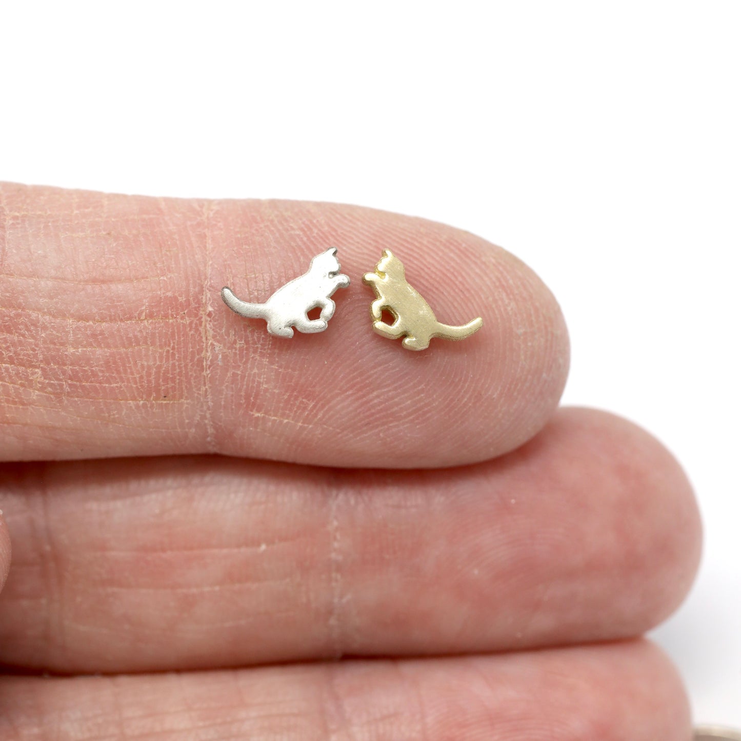 Playing Kitten Accent Charm Embellishments for Soldering or Jewelry Making